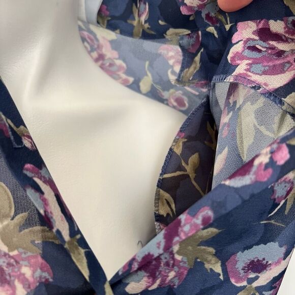 Blair Vintage 90a floral shoulder pad button down - Picture 5 of 11